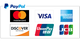 クレジットカード決済はMastercard,VISA,American Express,JCB,UnionPay,DISCOVERがご利用頂けます。